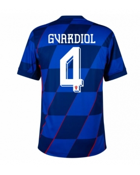 Croazia Josko Gvardiol #4 Maglia Gara Trasferta Repliche Europei 2024